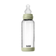 Set biberon lapte anticolici din sticla cu tetina din silicon - Set complet Bibs Sage 240 ml(flux mediu)