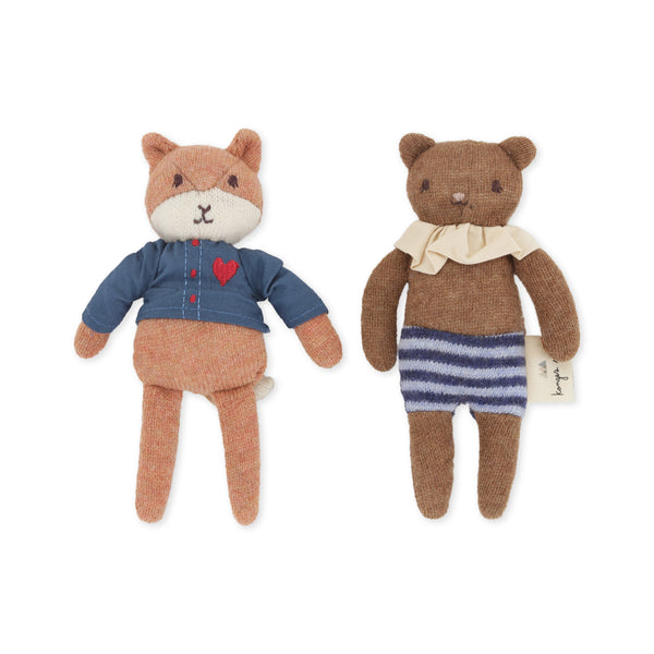 Set 2 jucării tricotate Friends pentru copii Konges Slojd - Foxie