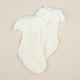 Sosete antiderapante bebe cu aripioare - Ivory
