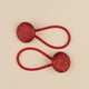 Set 2 elastice de par cu decoratiune pentru fetite - Red Sparkle