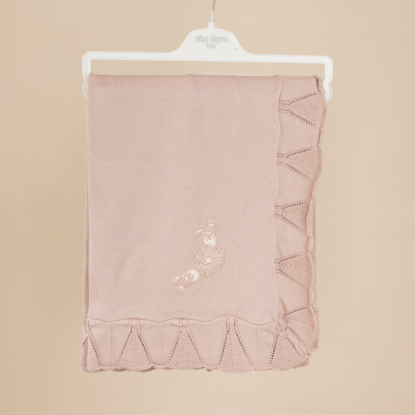 Paturica tricotata pentru bebelusi din bumbac 90/90 cm - Lady