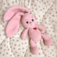 Jucarie Cute Rabbit crosetata manual din fir catifelat pentru bebelusi - Baby Pink