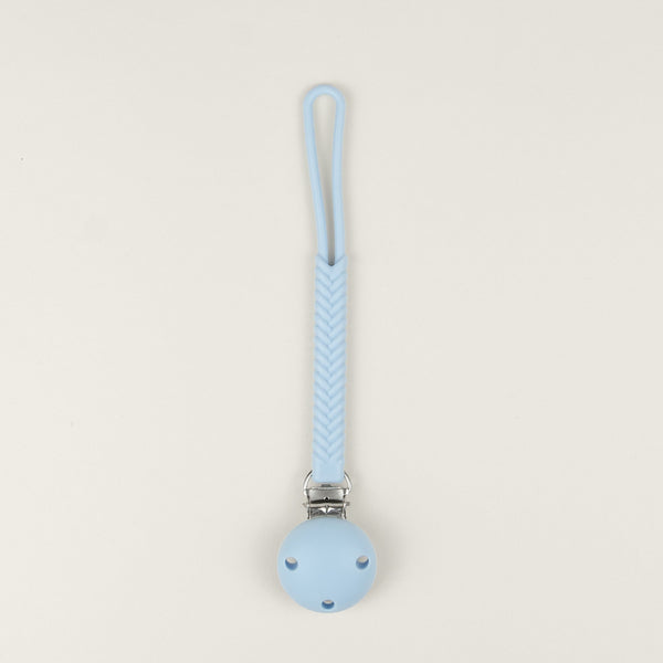 Clip lantisor din silicon pentru suzeta - Baby Blue