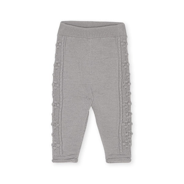 Pantaloni tricotati cabby din lana merinos pentru bebelusi Konges Slojd - Quarry Blue
