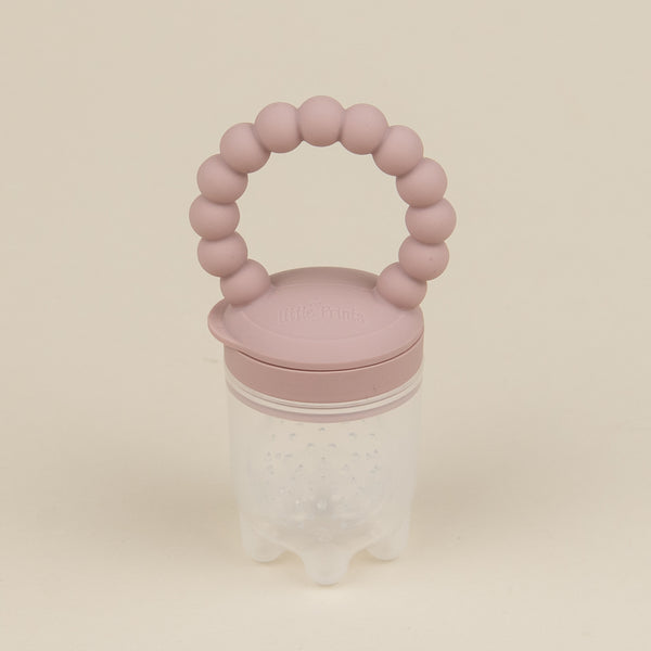 Suzeta bebelusi pentru fructe cu maner din silicon - Pink Plum