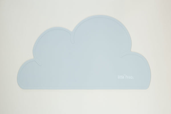 Suport protectie masa diversificare bebelusi din silicon antimurdarie Little Prints - Cloud