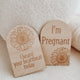 Set 13 carduri de tip milestone din lemn pentru poze - Sunflower Pregnancy